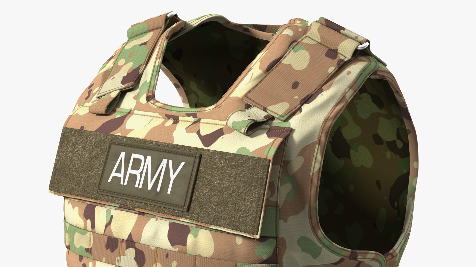 3D Camo Army Body Armor Carrier model