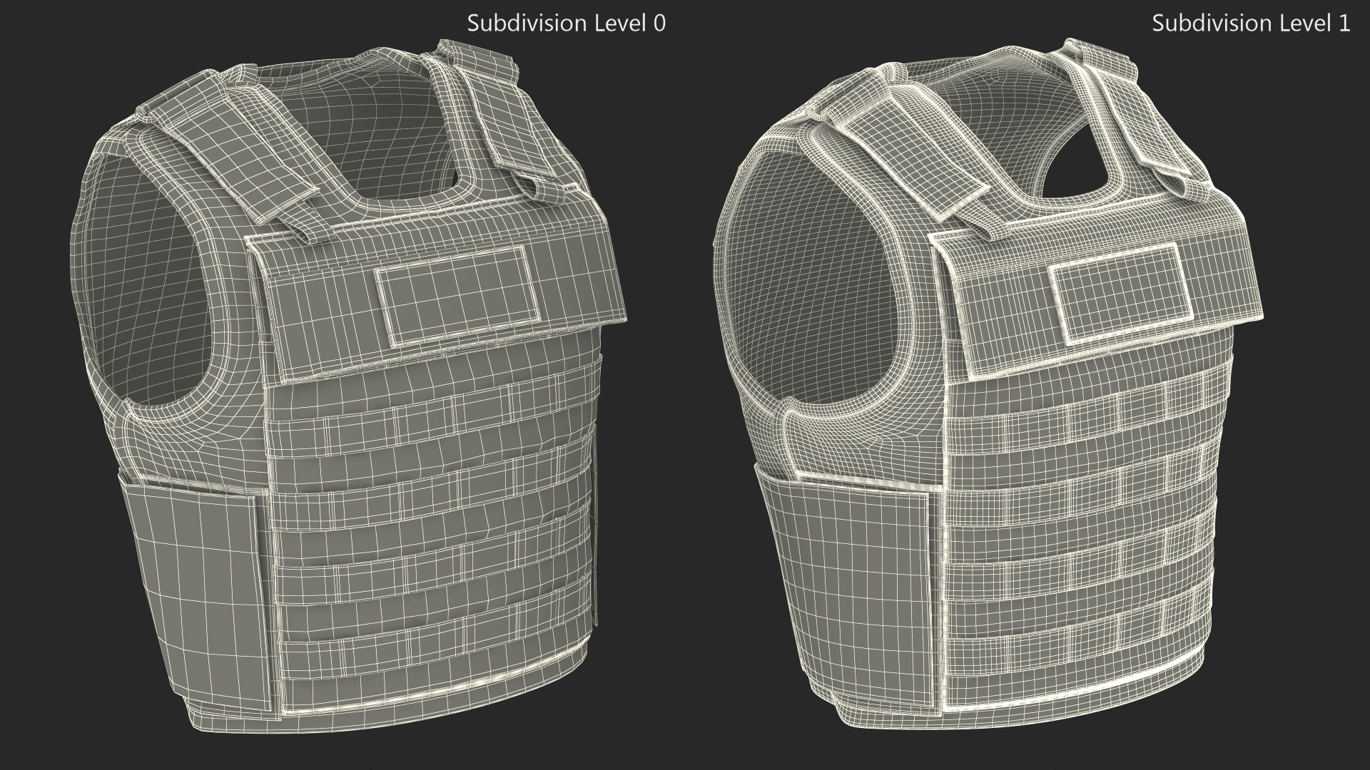 3D Camo Army Body Armor Carrier model