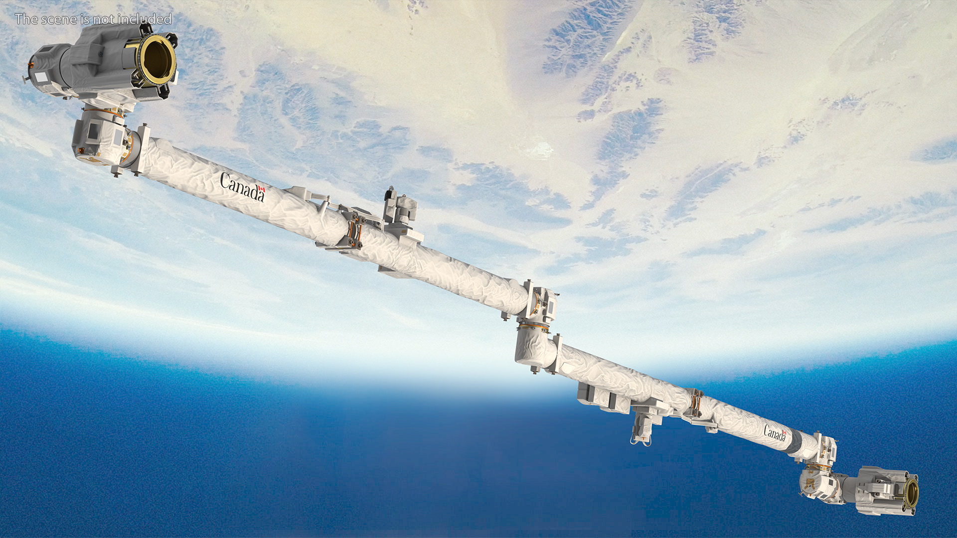 3D Canadarm2 ISS Remote Manipulator System Rigged