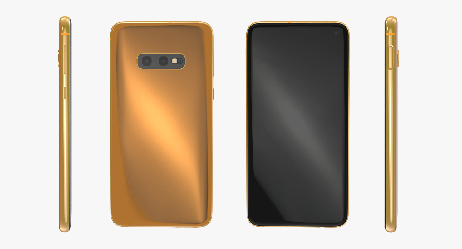 3D model Smartphone Orange Generic