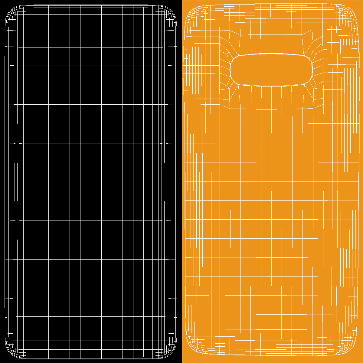 3D model Smartphone Orange Generic