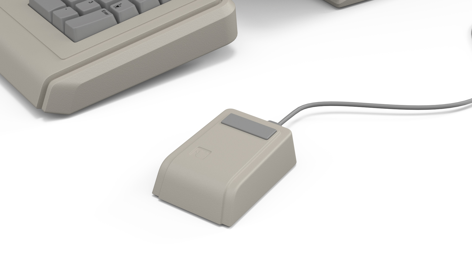 3D model Vintage Apple Personal Computer Lisa with Keyboard and Mouse