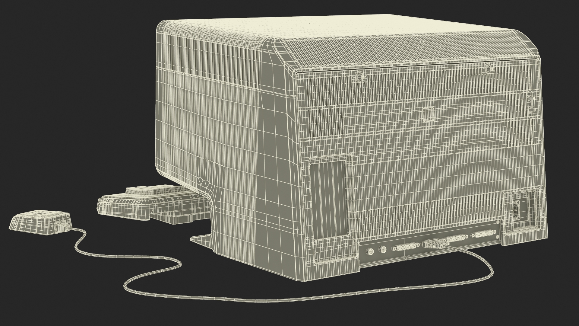 3D model Vintage Apple Personal Computer Lisa with Keyboard and Mouse