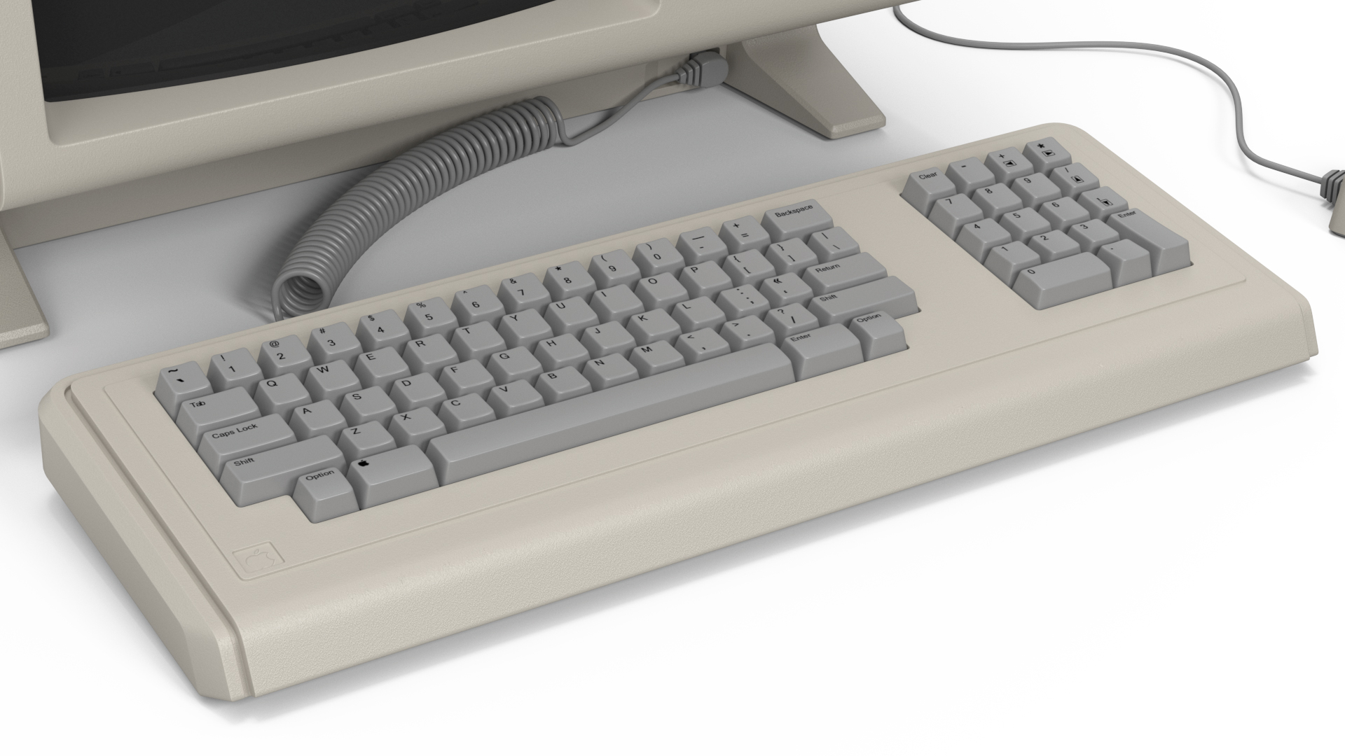 3D model Vintage Apple Personal Computer Lisa with Keyboard and Mouse