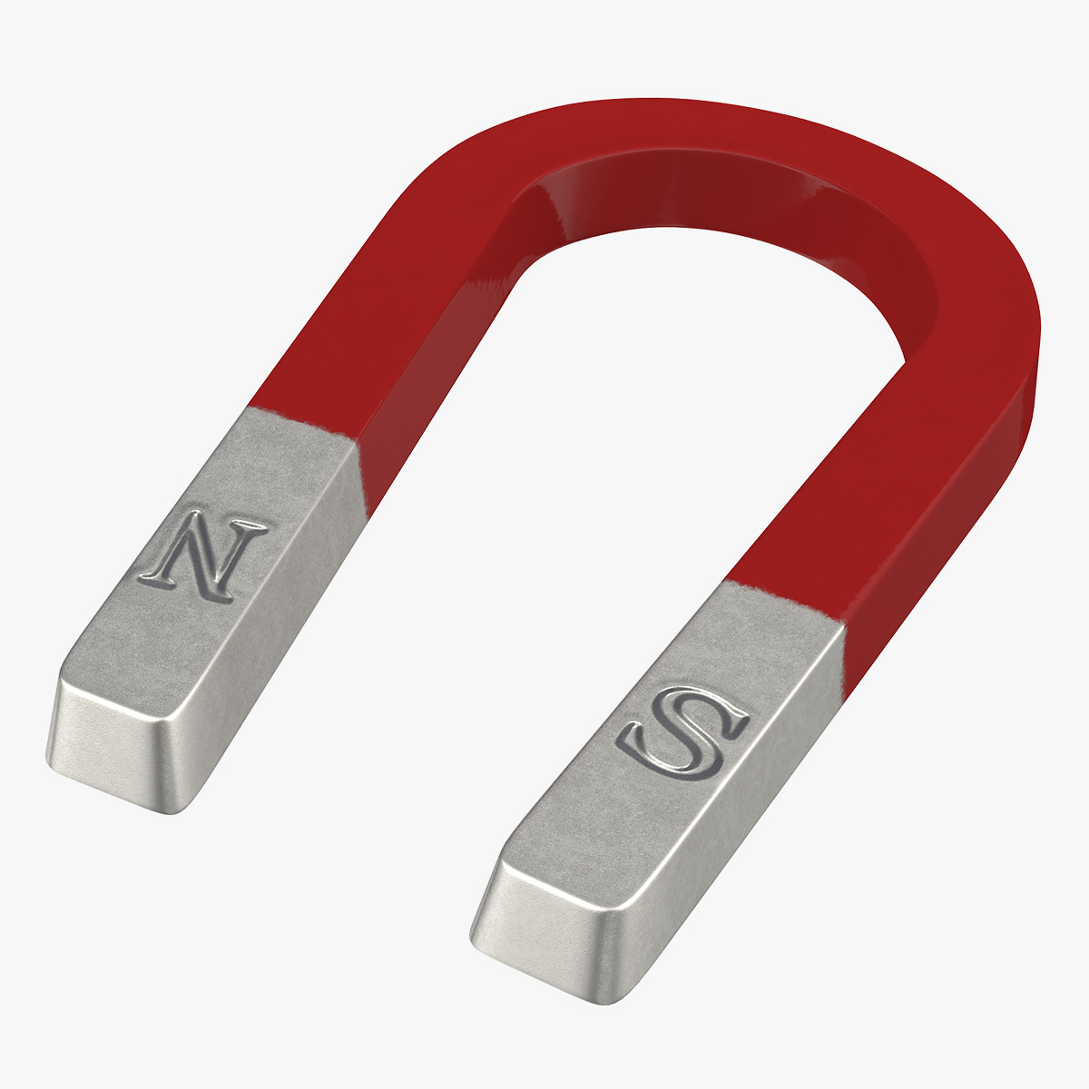 Horseshoe Magnet 3D Model, view 3