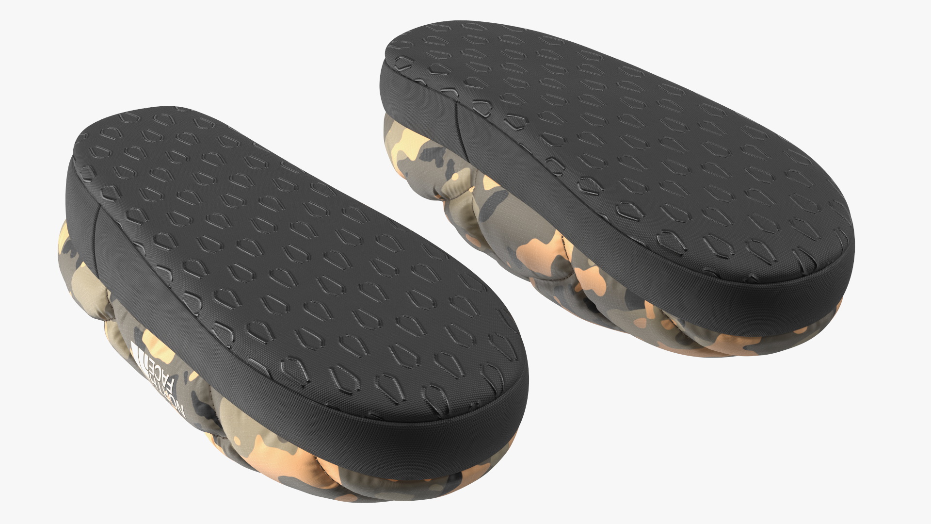 3D model Khaki North Face Down Slippers