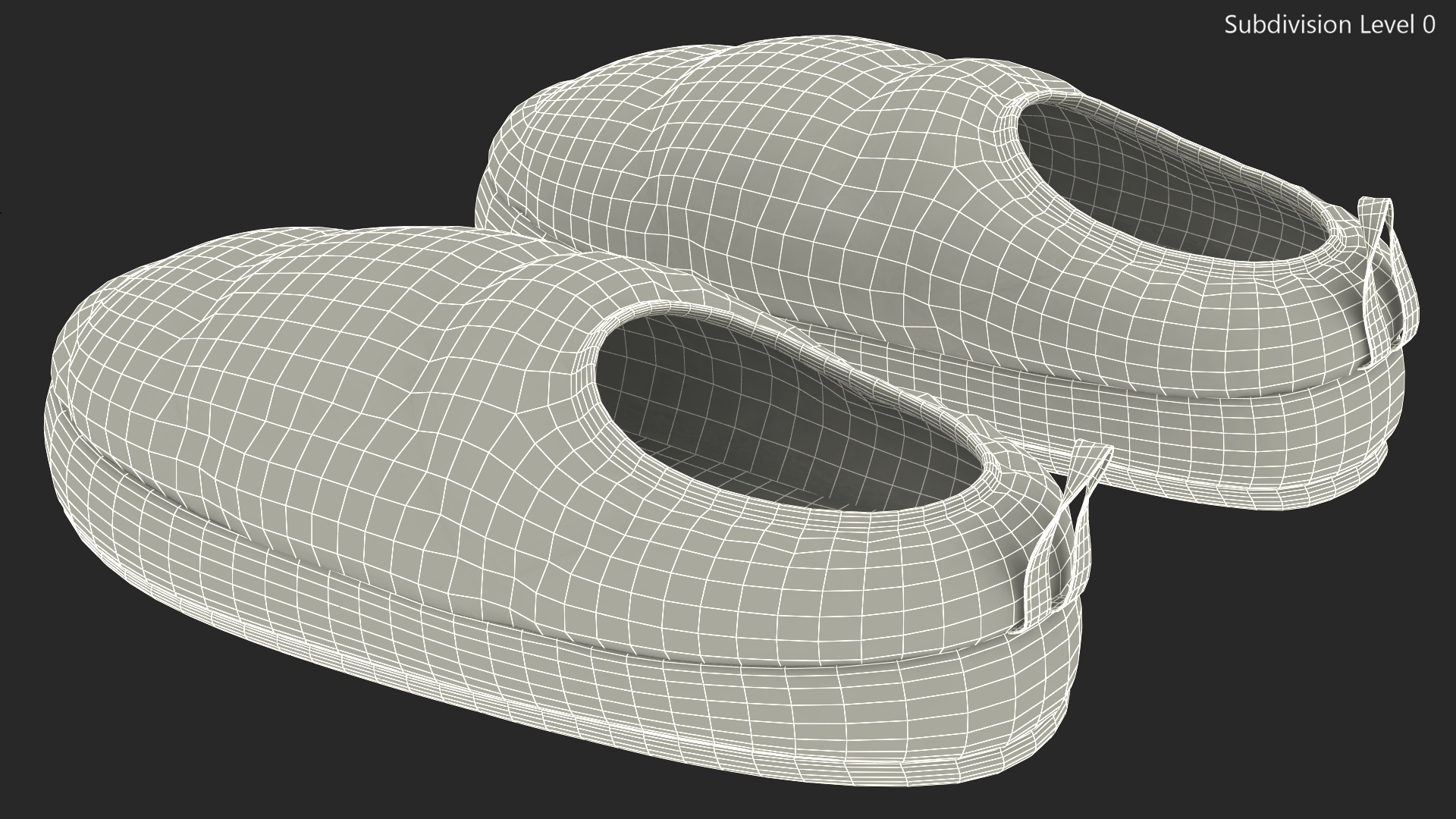 3D model Khaki North Face Down Slippers