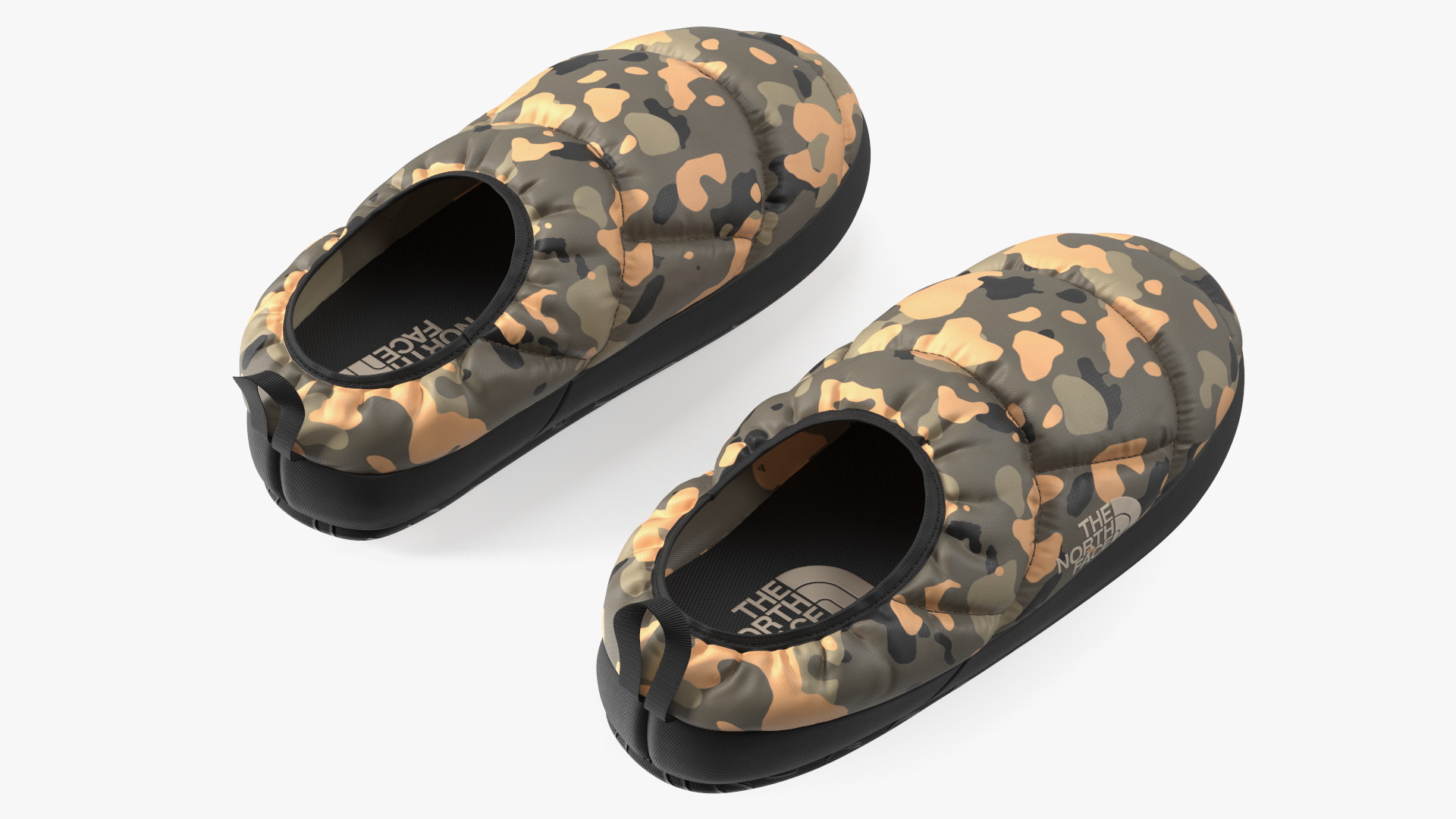 3D model Khaki North Face Down Slippers