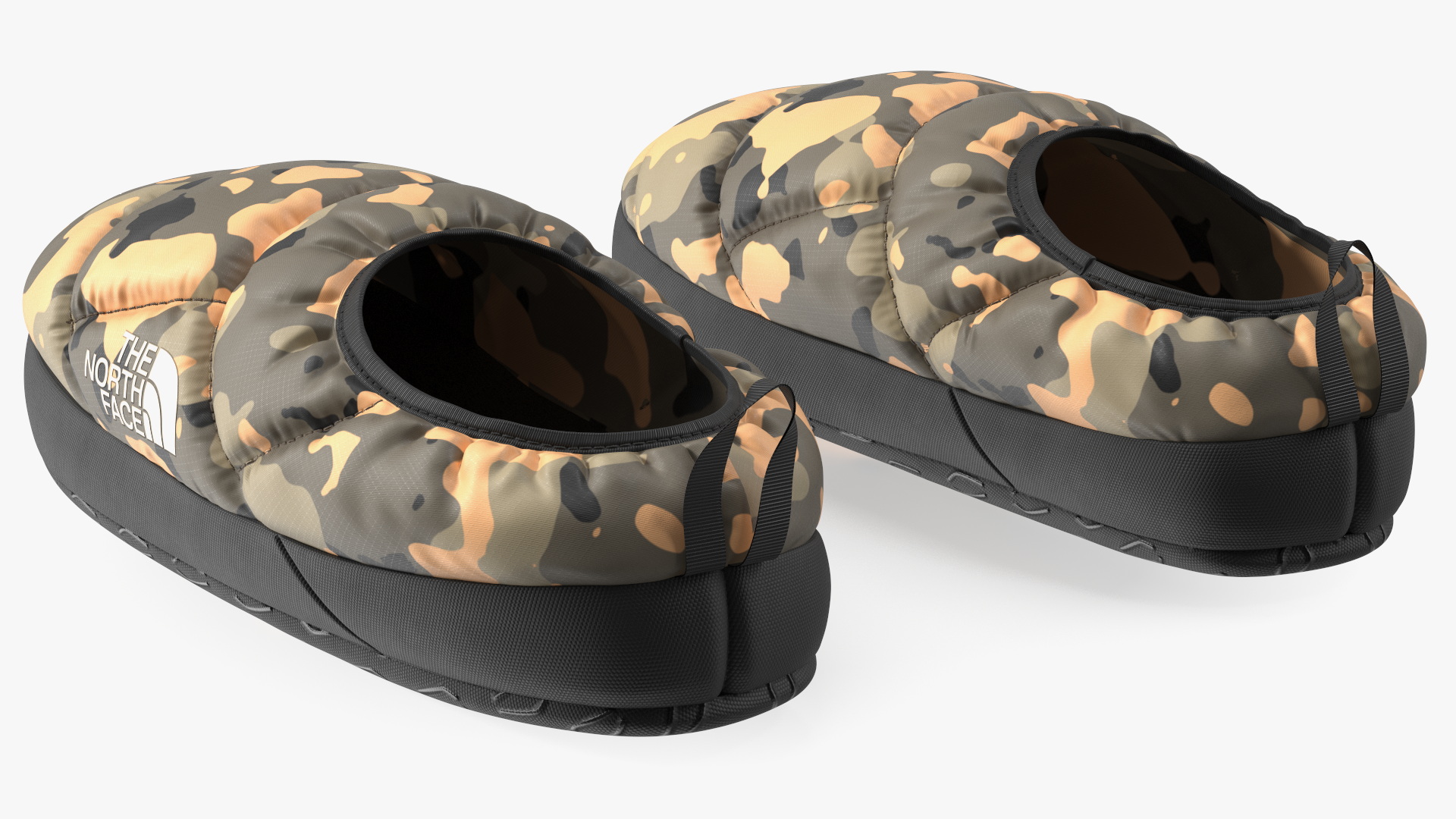 3D model Khaki North Face Down Slippers