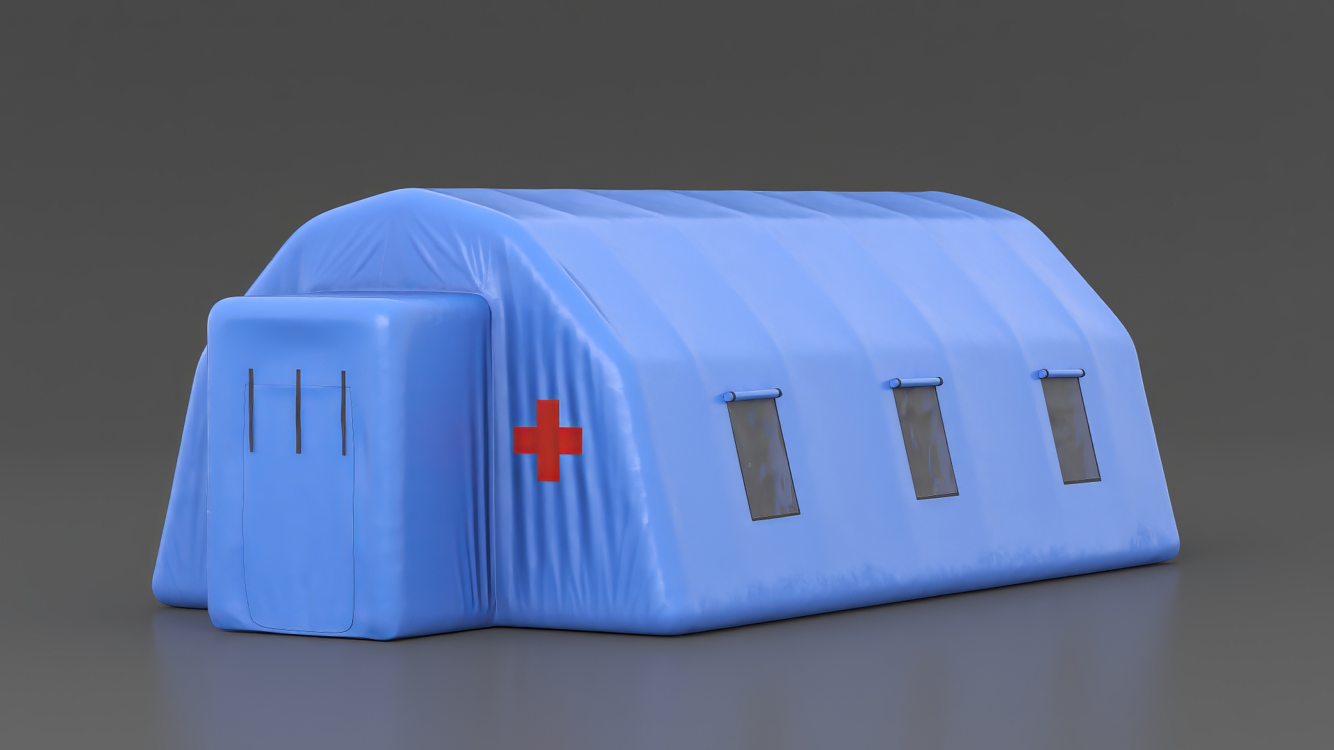3D model Blue Inflatable Medical Tent Draped