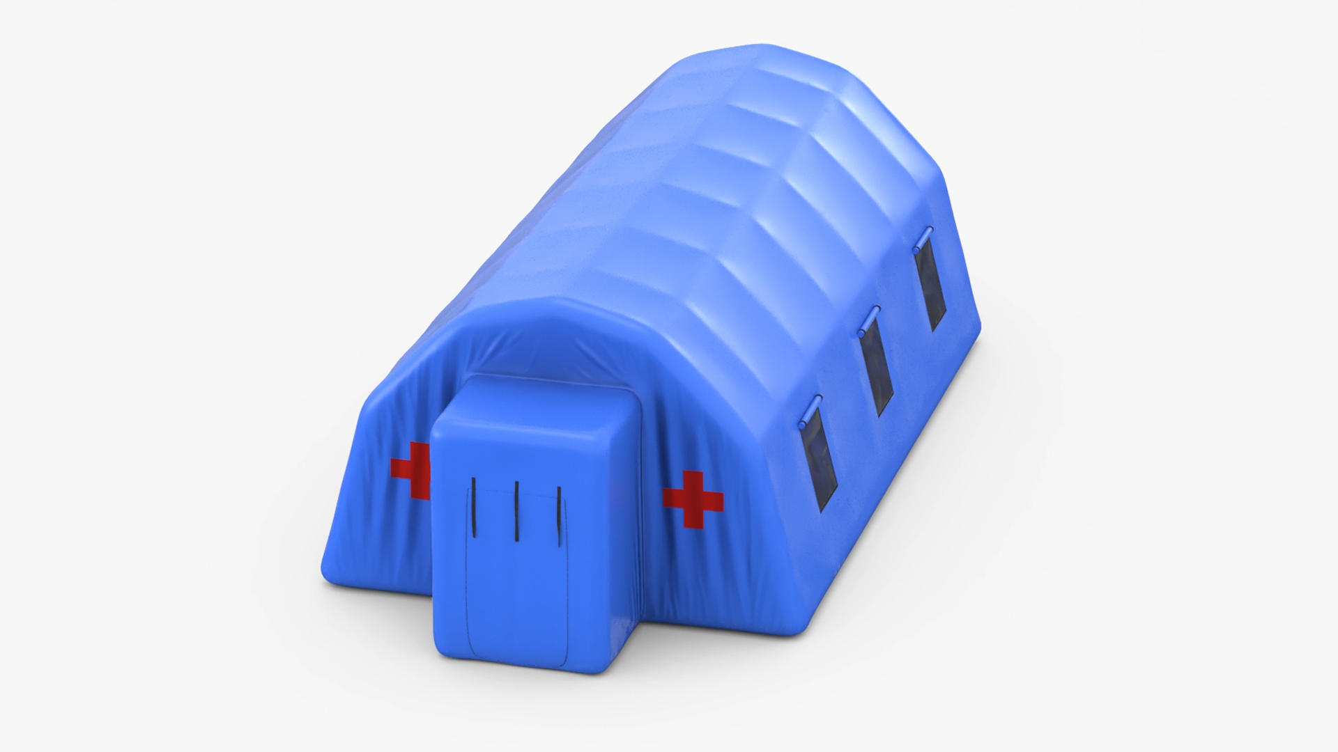 3D model Blue Inflatable Medical Tent Draped