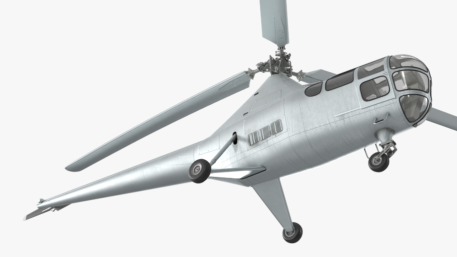 Sikorsky S-51 Civil Helicopter Rigged 3D