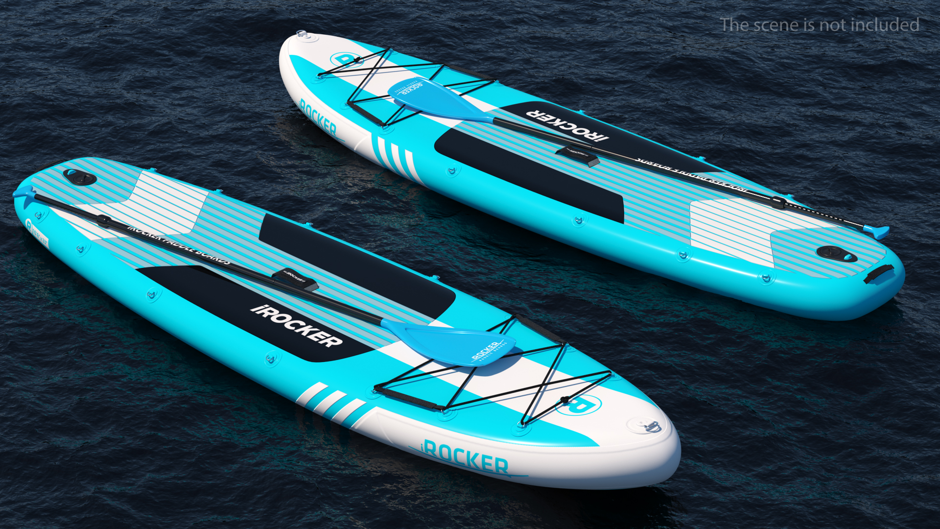 3D iROCKER Cruiser Inflatable Stand Up Paddle Board model