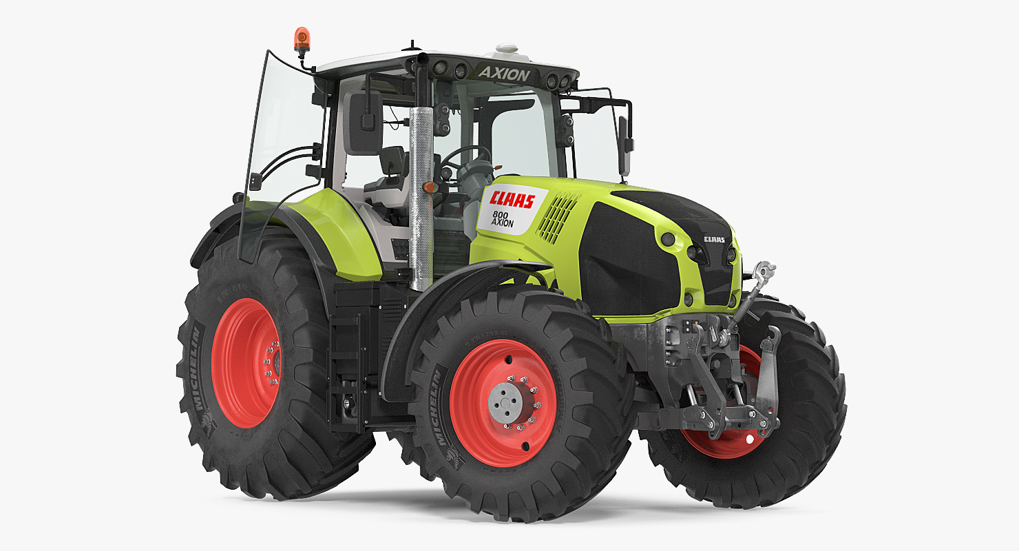 New Tractor Claas Axion 800 Rigged 3D model