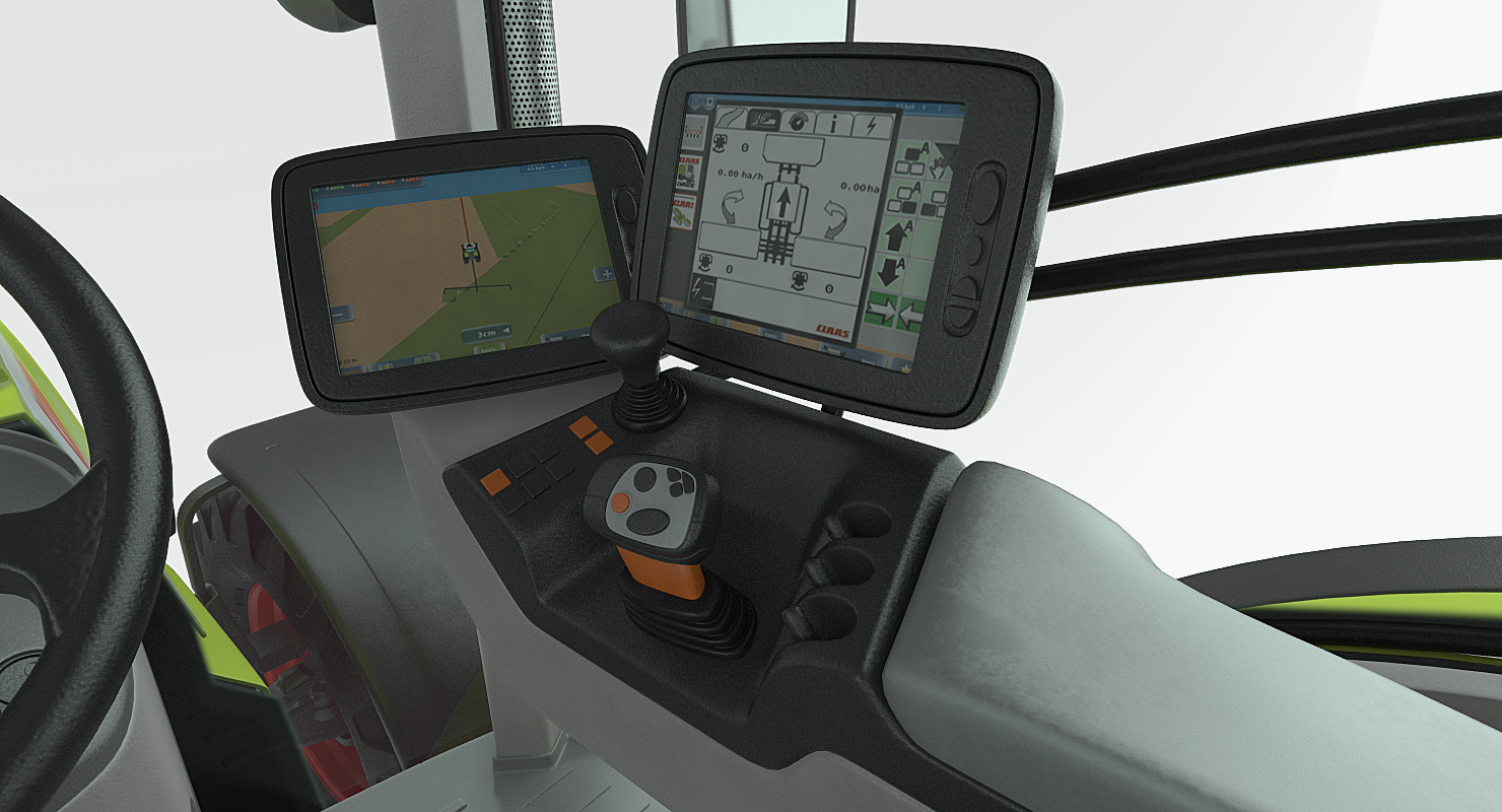 New Tractor Claas Axion 800 Rigged 3D model