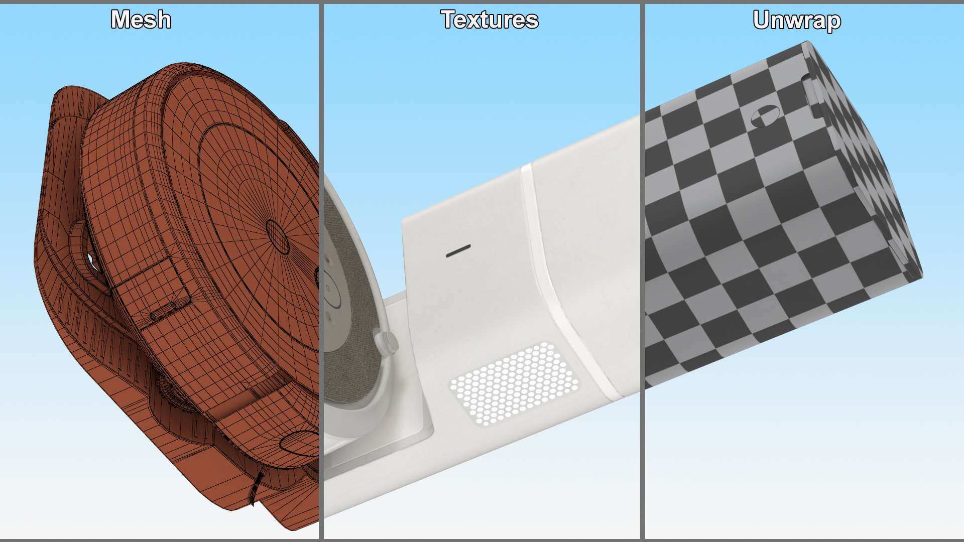 Robot Vacuum Cleaner on Station White 3D