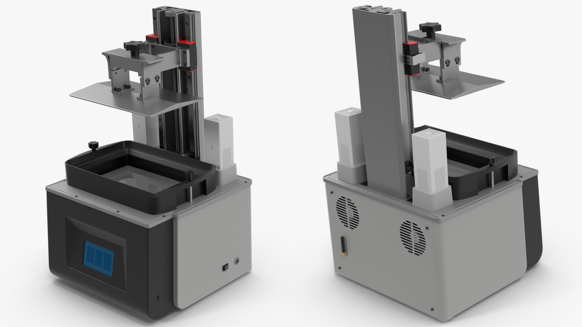 3D 3D Printer with Plastic Case model