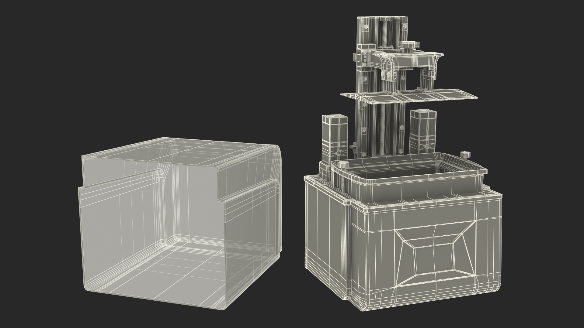 3D 3D Printer with Plastic Case model