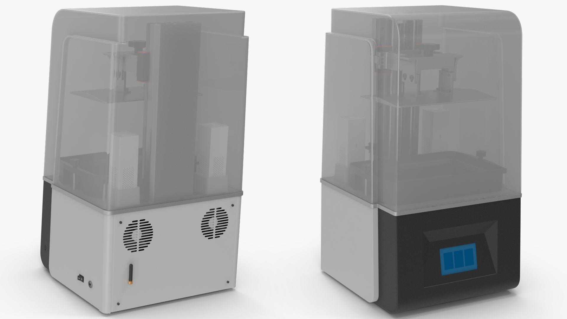 3D 3D Printer with Plastic Case model