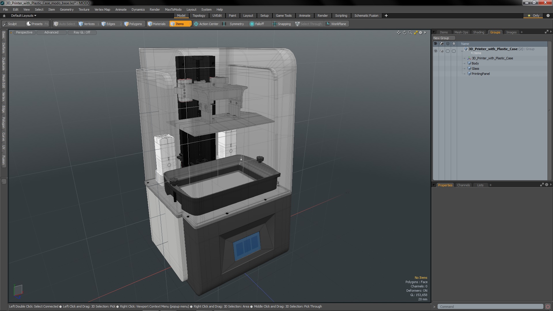 3D 3D Printer with Plastic Case model