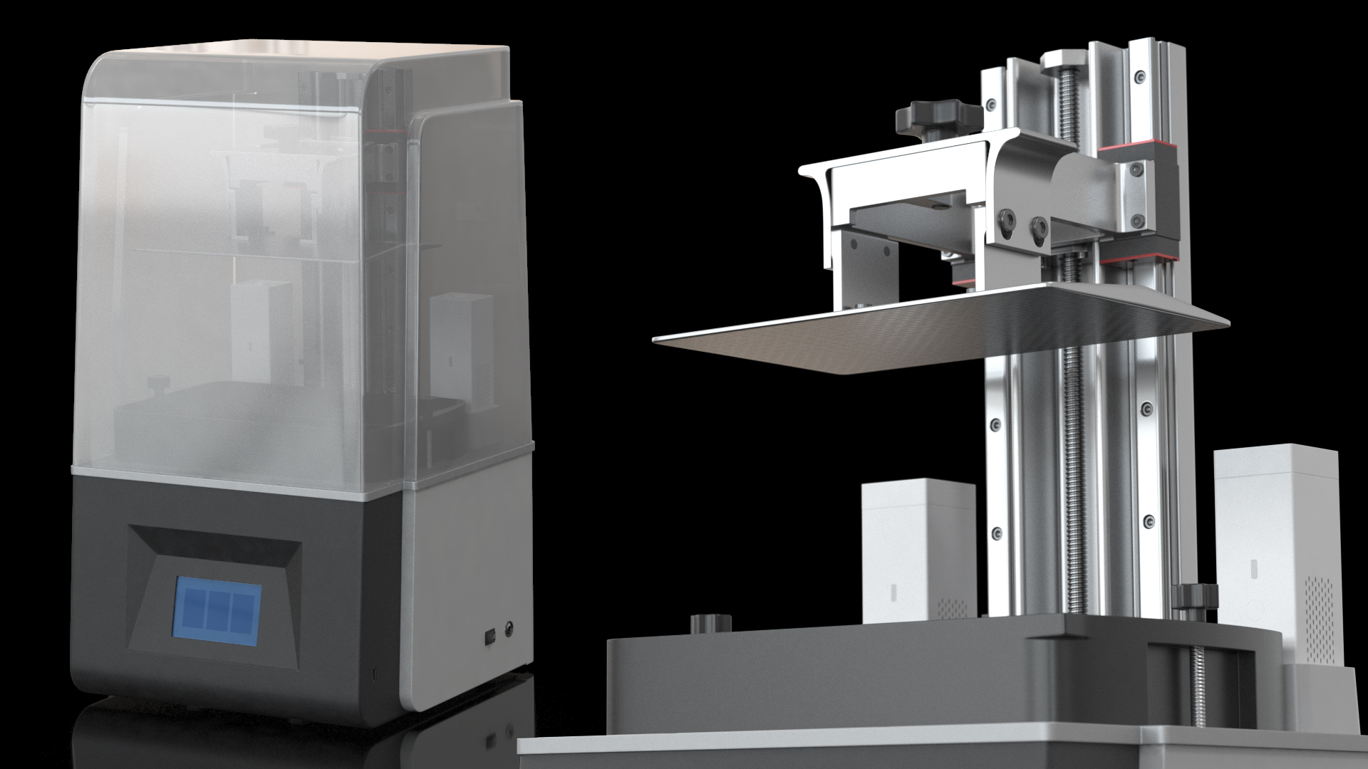 3D 3D Printer with Plastic Case model