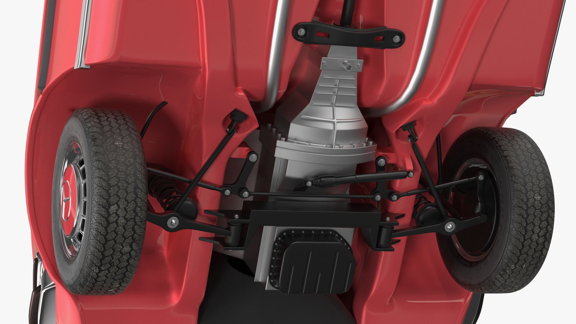 Mercedes Benz 350 SE Orange Rigged 3D model