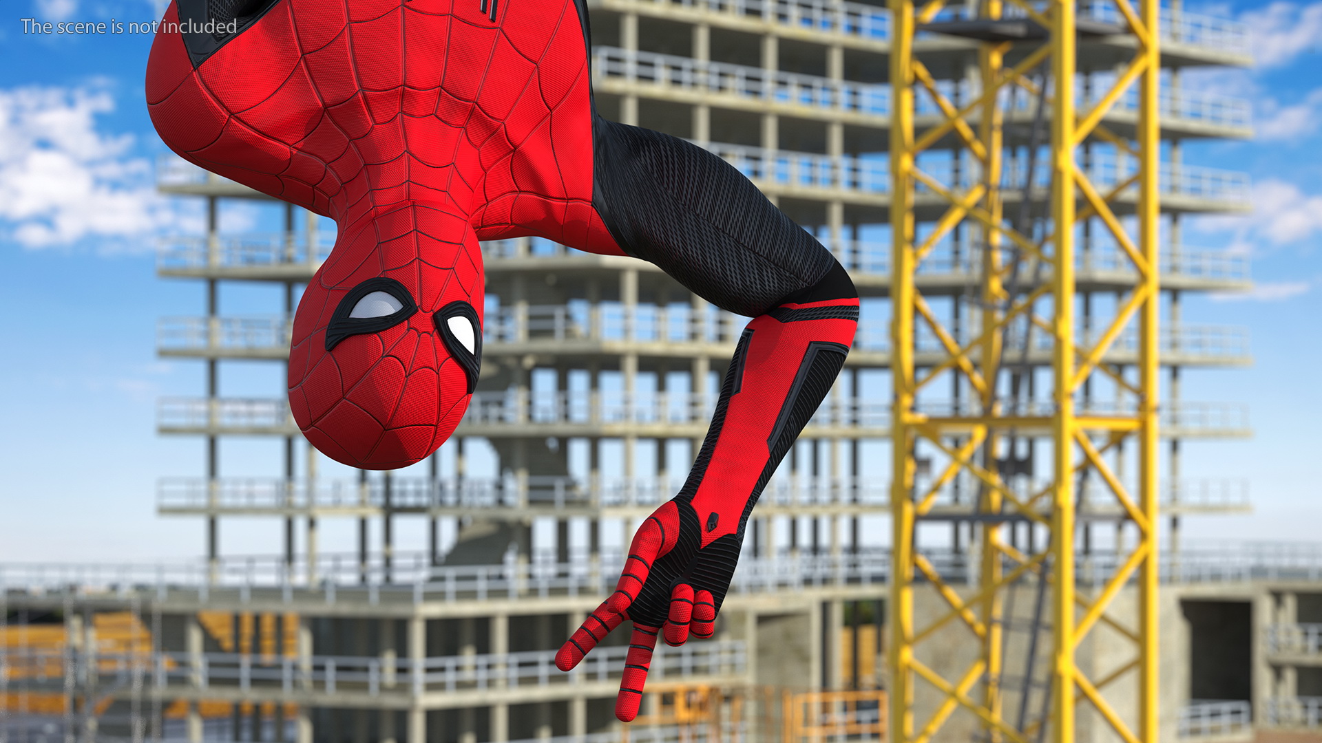 3D Spider Man Hanging Pose model