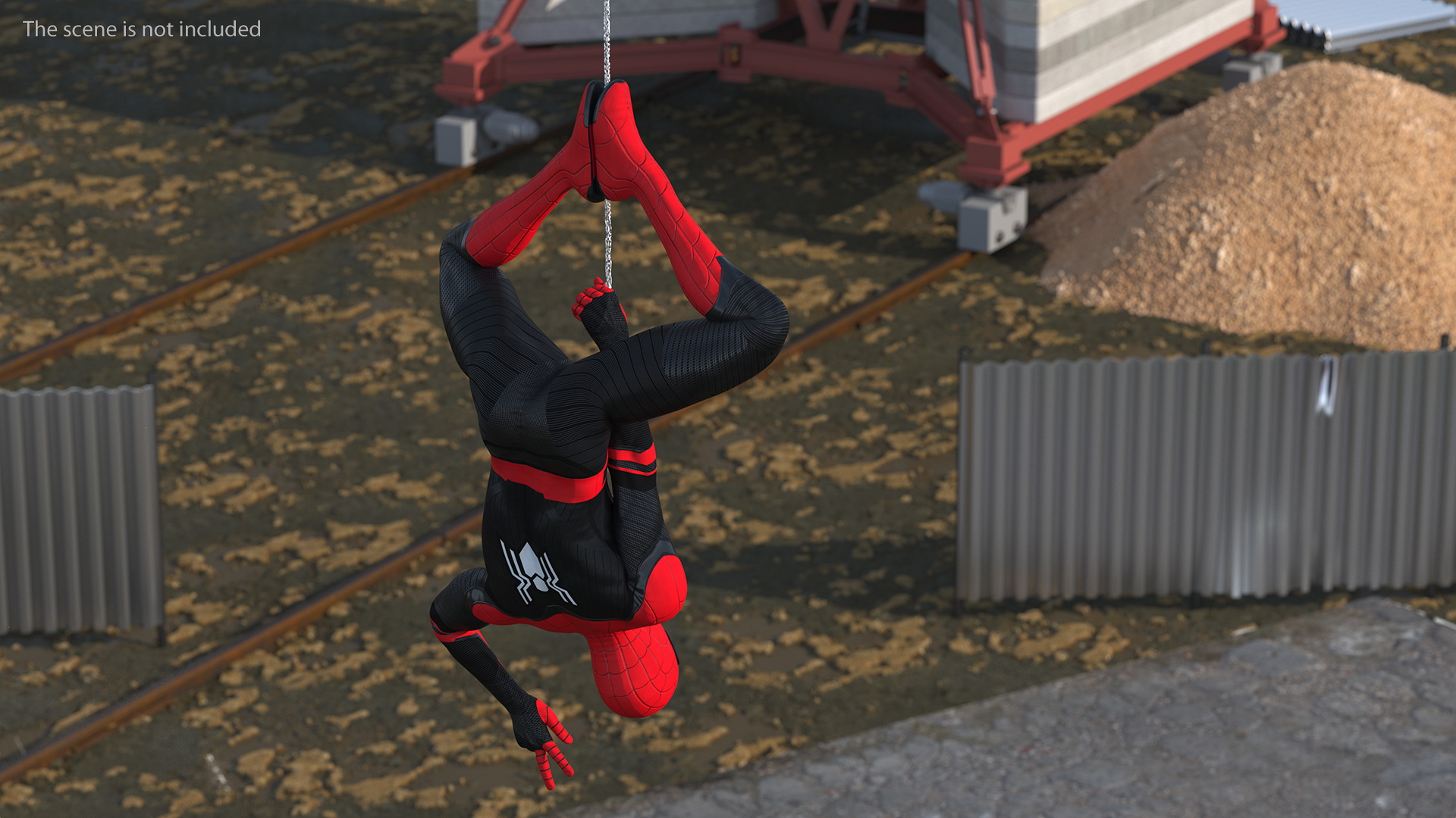 3D Spider Man Hanging Pose model