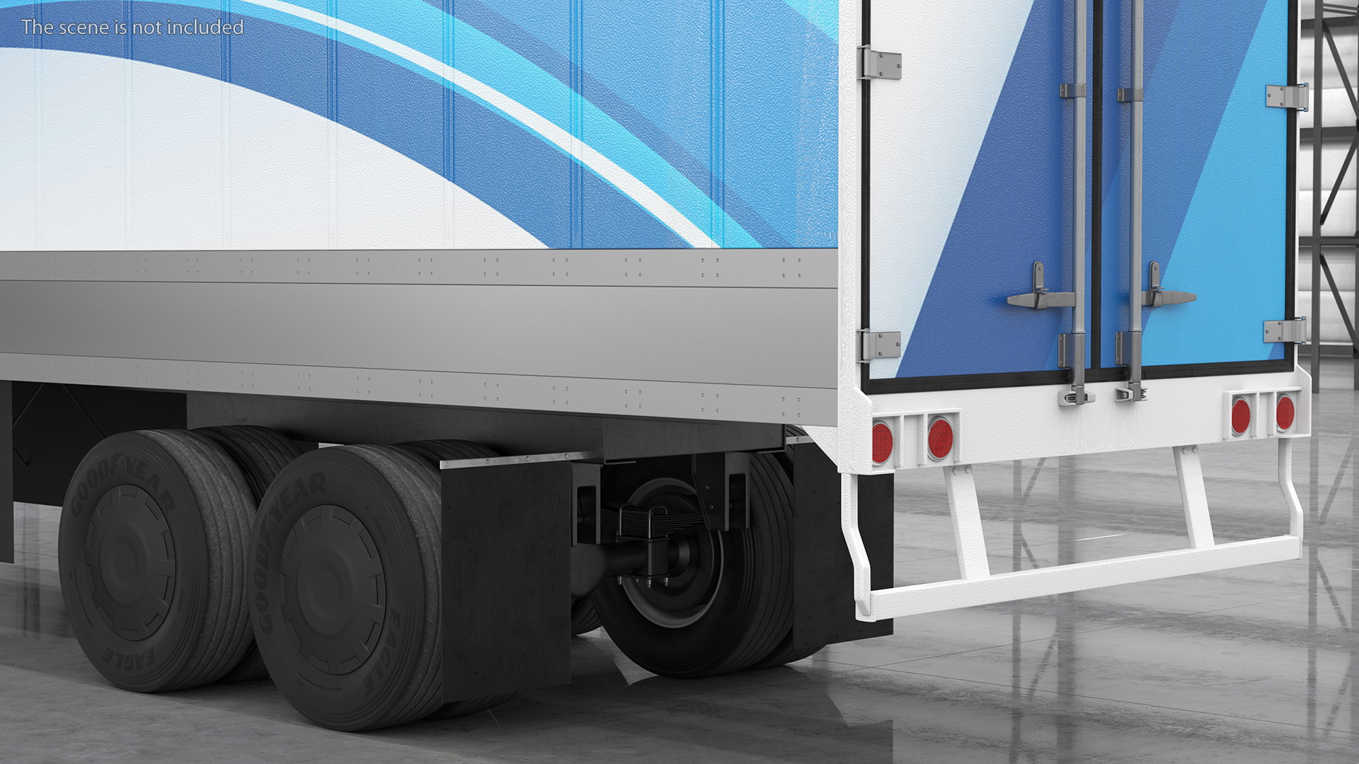 Tesla Semi Truck with Trailer Your Brand Rigged 3D