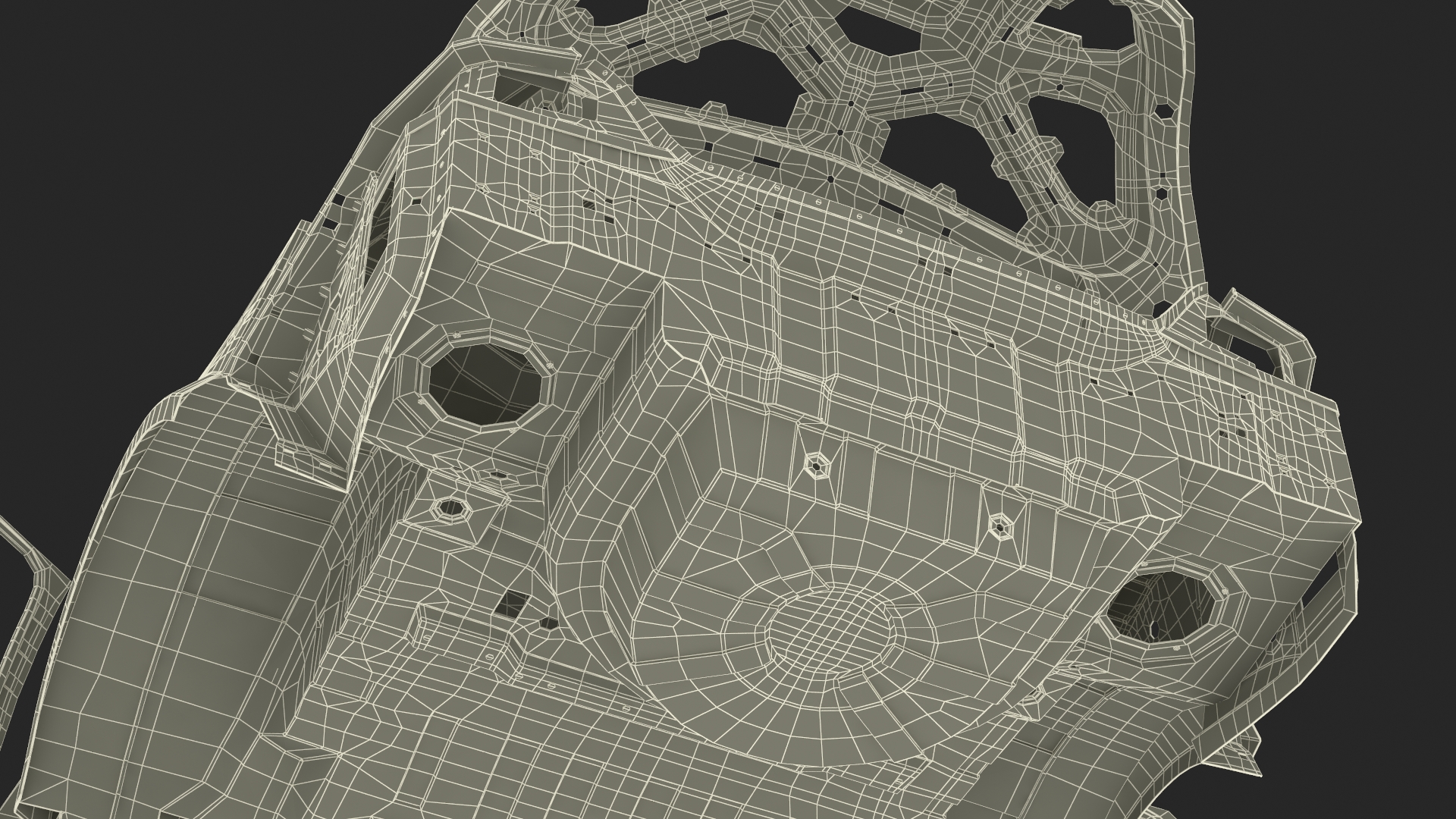 Car Frame Unibody Structure Rigged 3D model