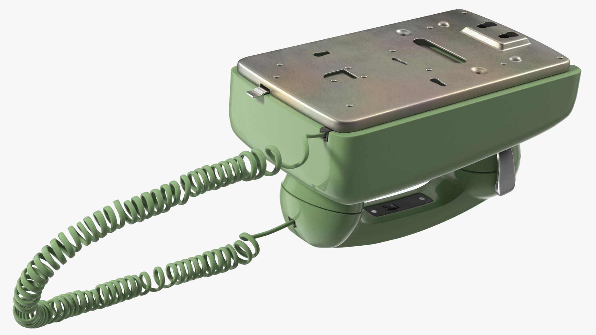 3D Vintage Green Rotary Wall Phone