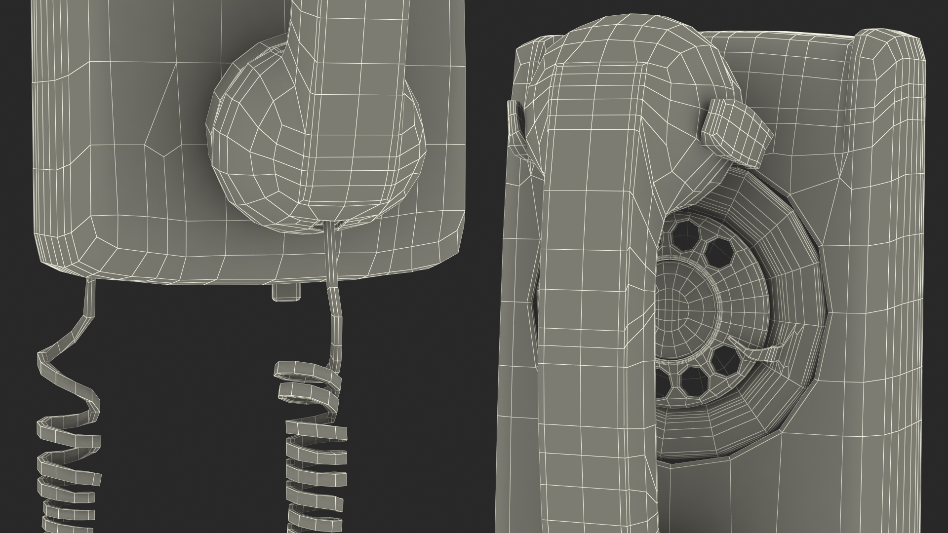 3D Vintage Green Rotary Wall Phone