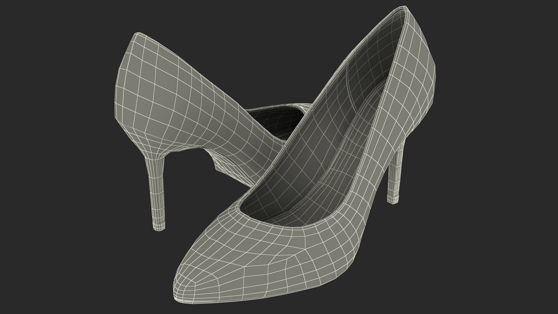 3D Glitter Shoes model