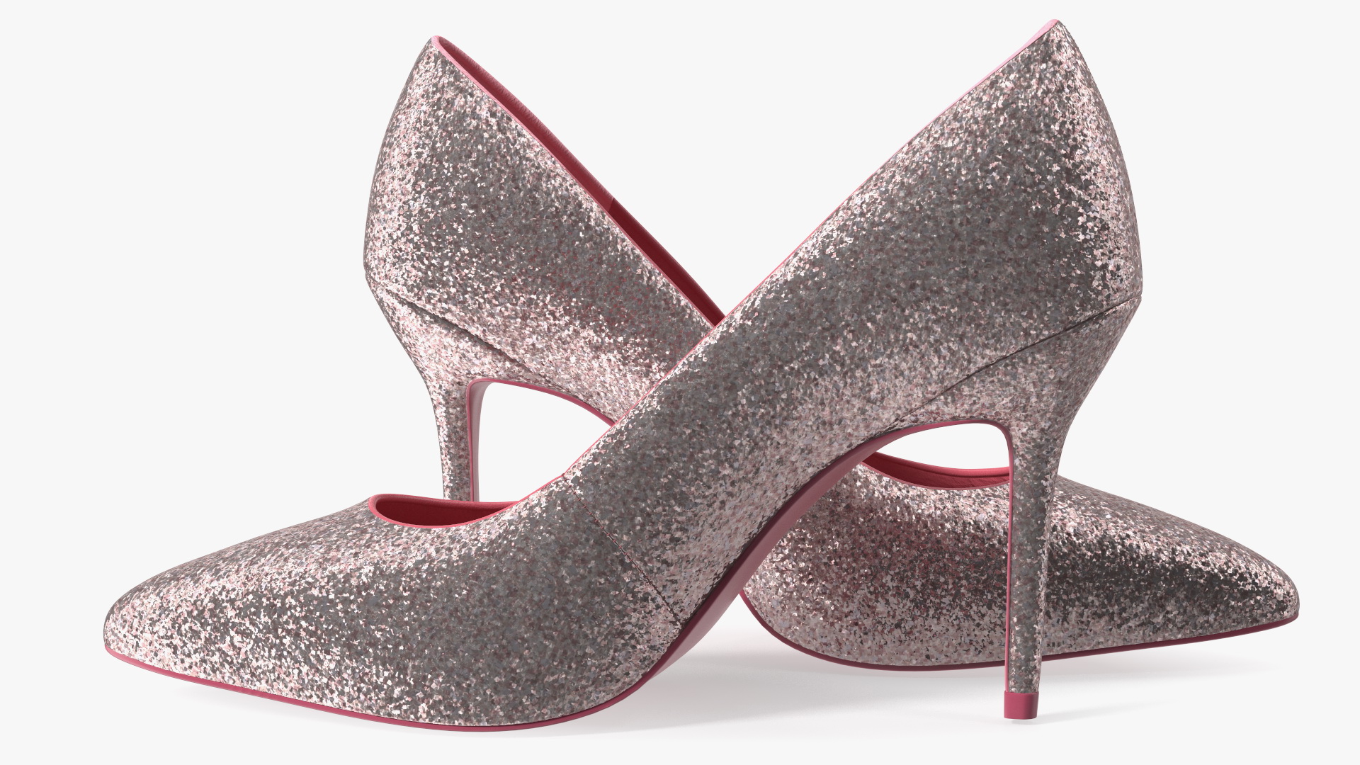 3D Glitter Shoes model