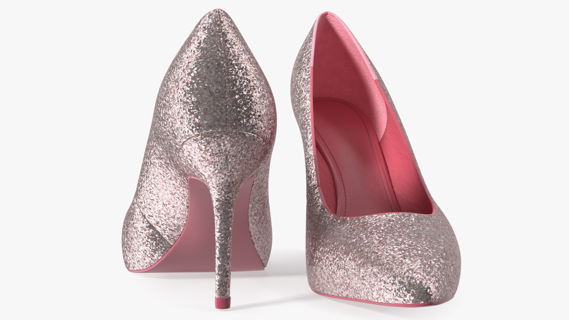 3D Glitter Shoes model