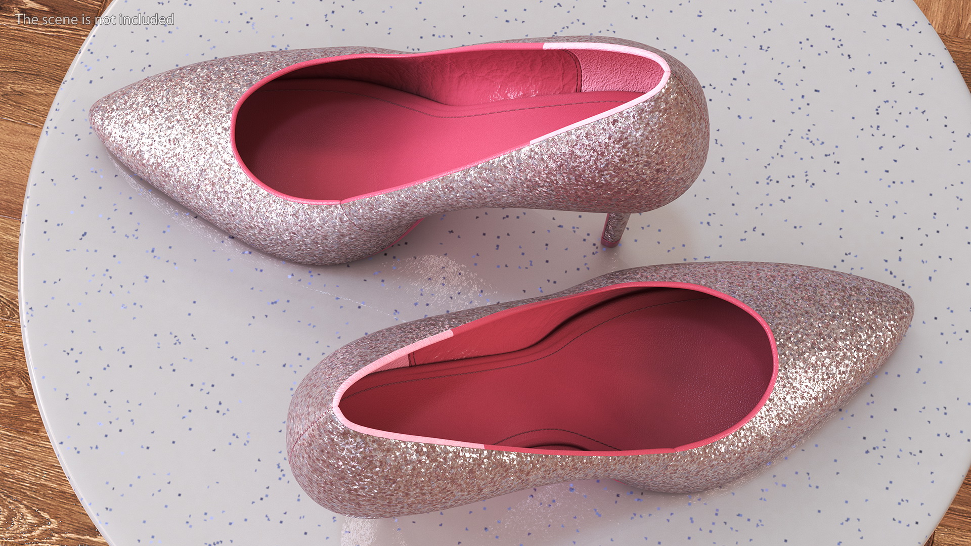 3D Glitter Shoes model