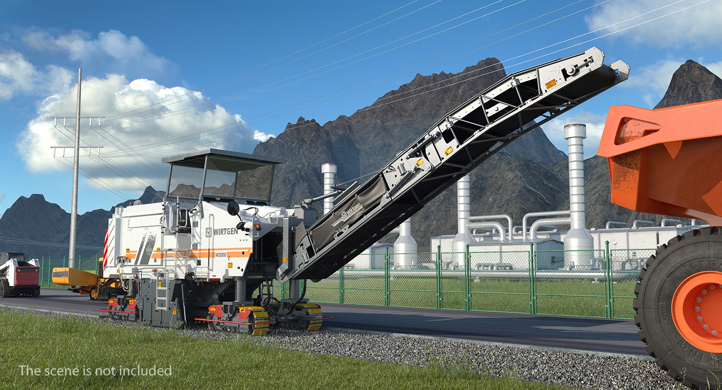 3D Asphalt Milling Machine Wirtgen W2000 Clean model