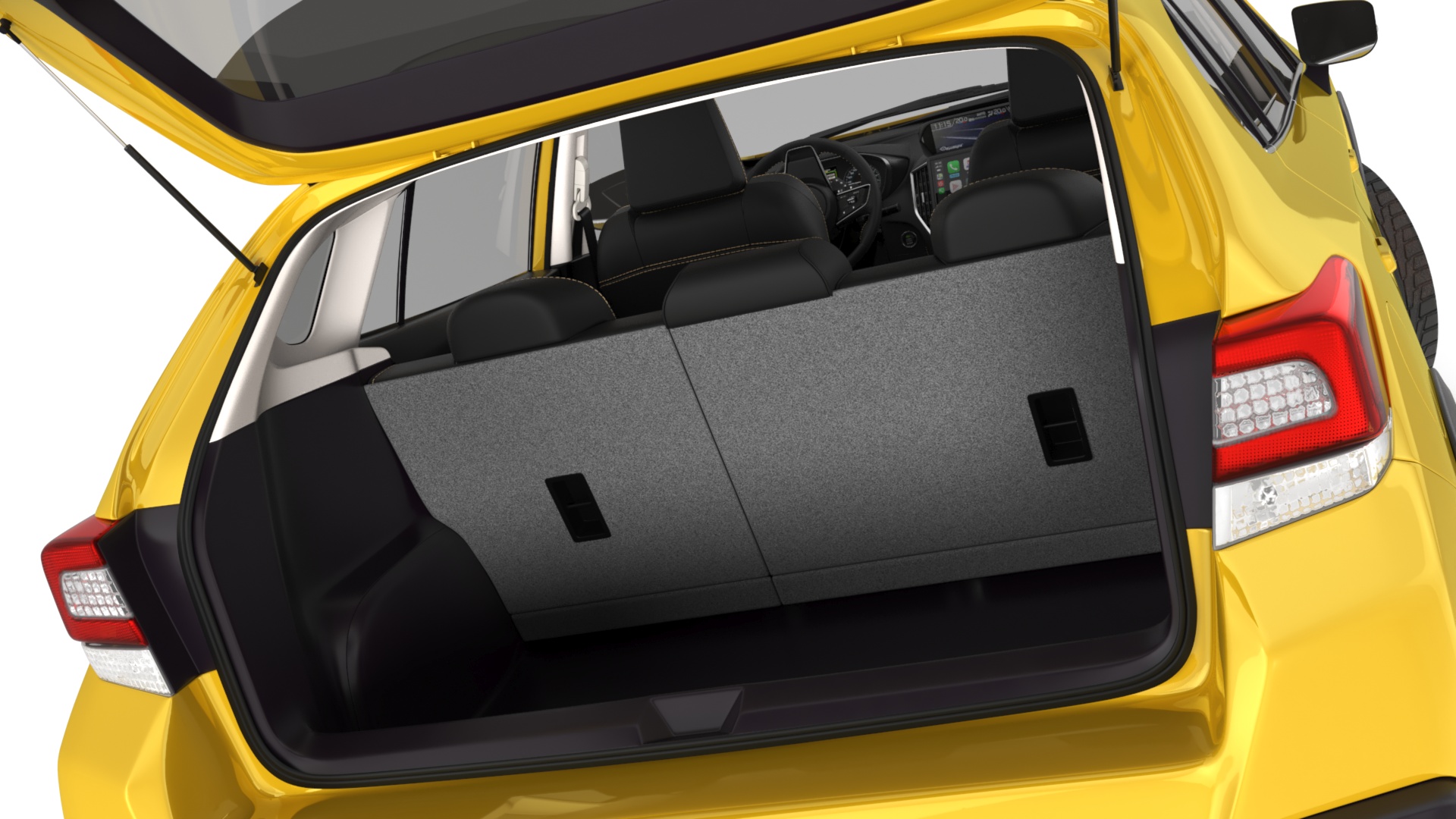 Subaru XV Crosstrek SUV 2020 Yellow Rigged 3D