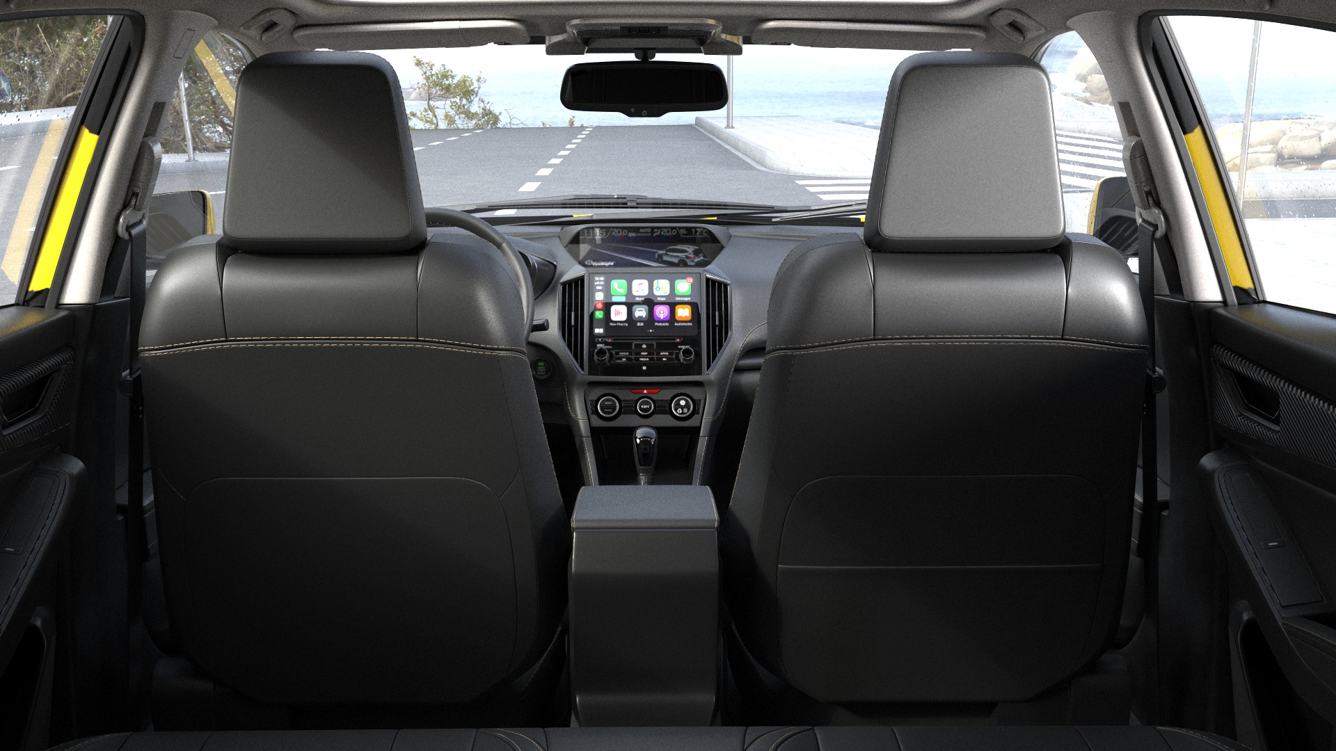Subaru XV Crosstrek SUV 2020 Yellow Rigged 3D