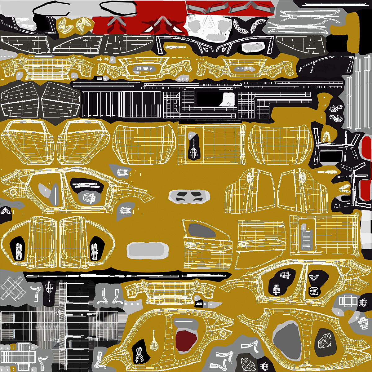 Subaru XV Crosstrek SUV 2020 Yellow Rigged 3D