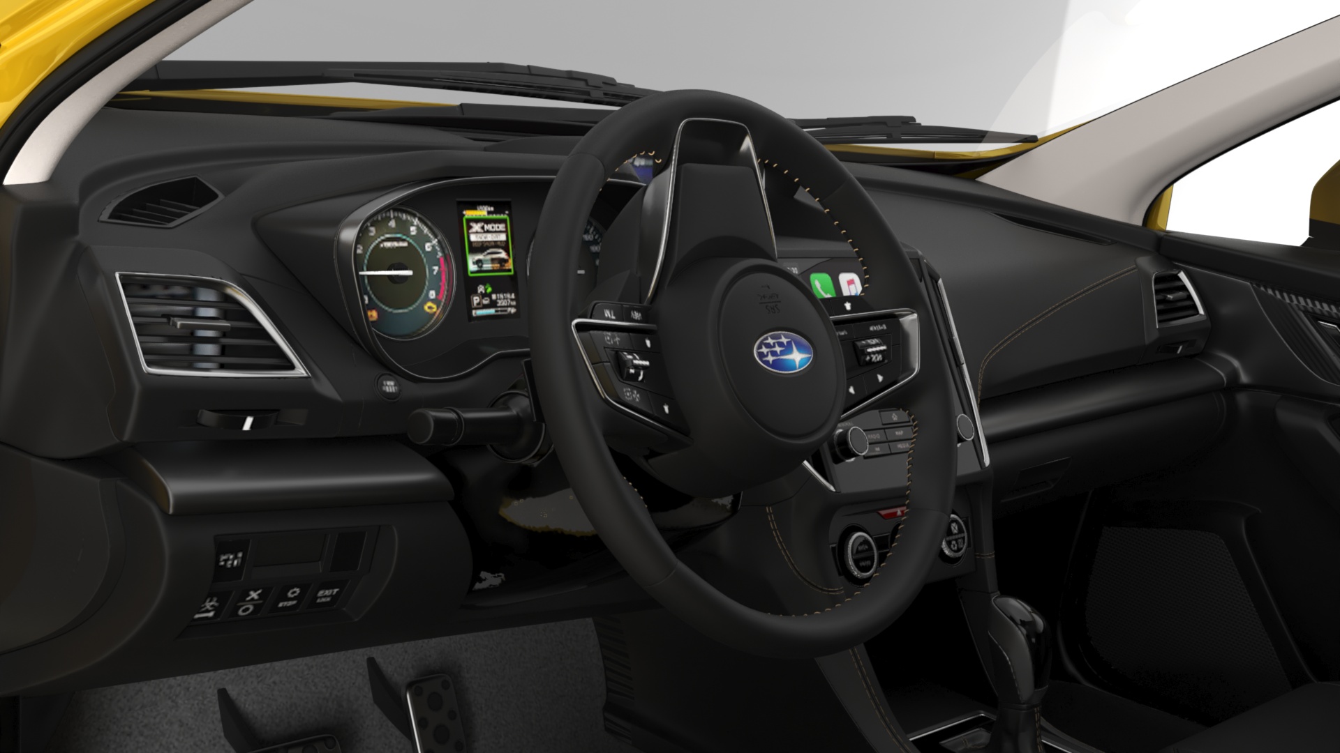 Subaru XV Crosstrek SUV 2020 Yellow Rigged 3D