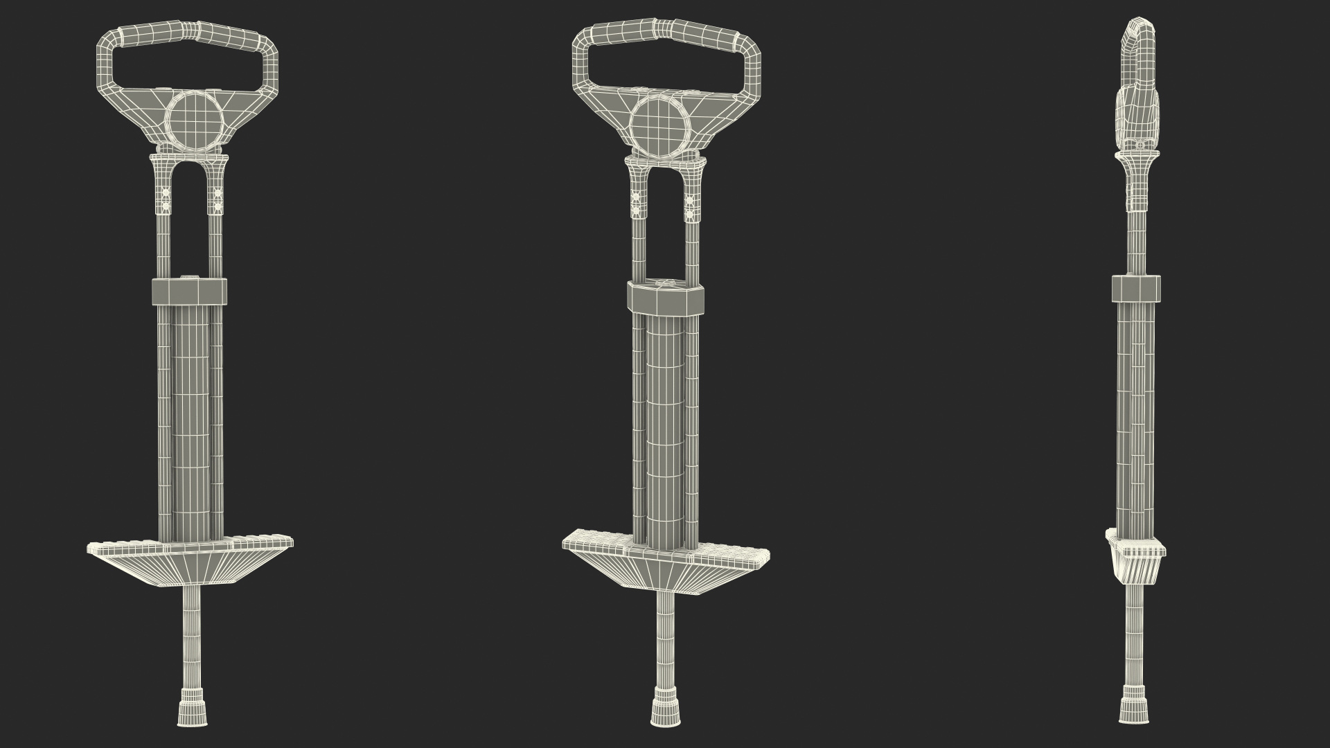 Pogo Stick Spring Powered for Kids 3D model