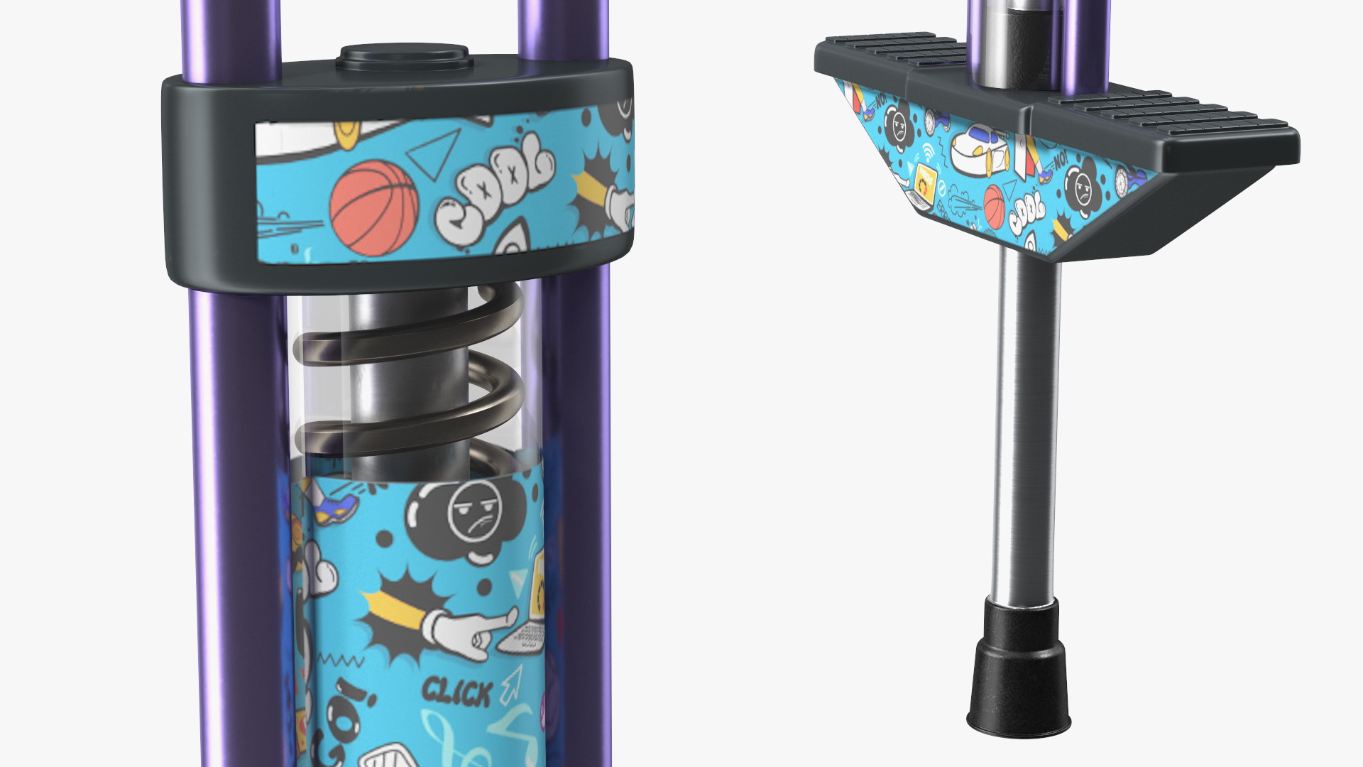 Pogo Stick Spring Powered for Kids 3D model