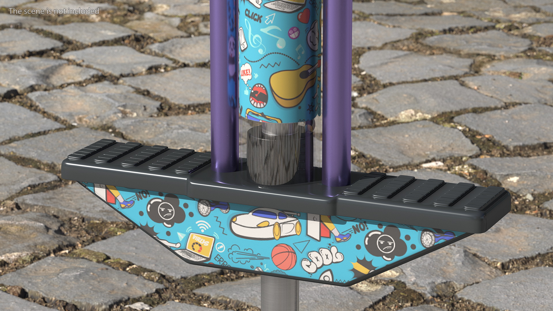 Pogo Stick Spring Powered for Kids 3D model