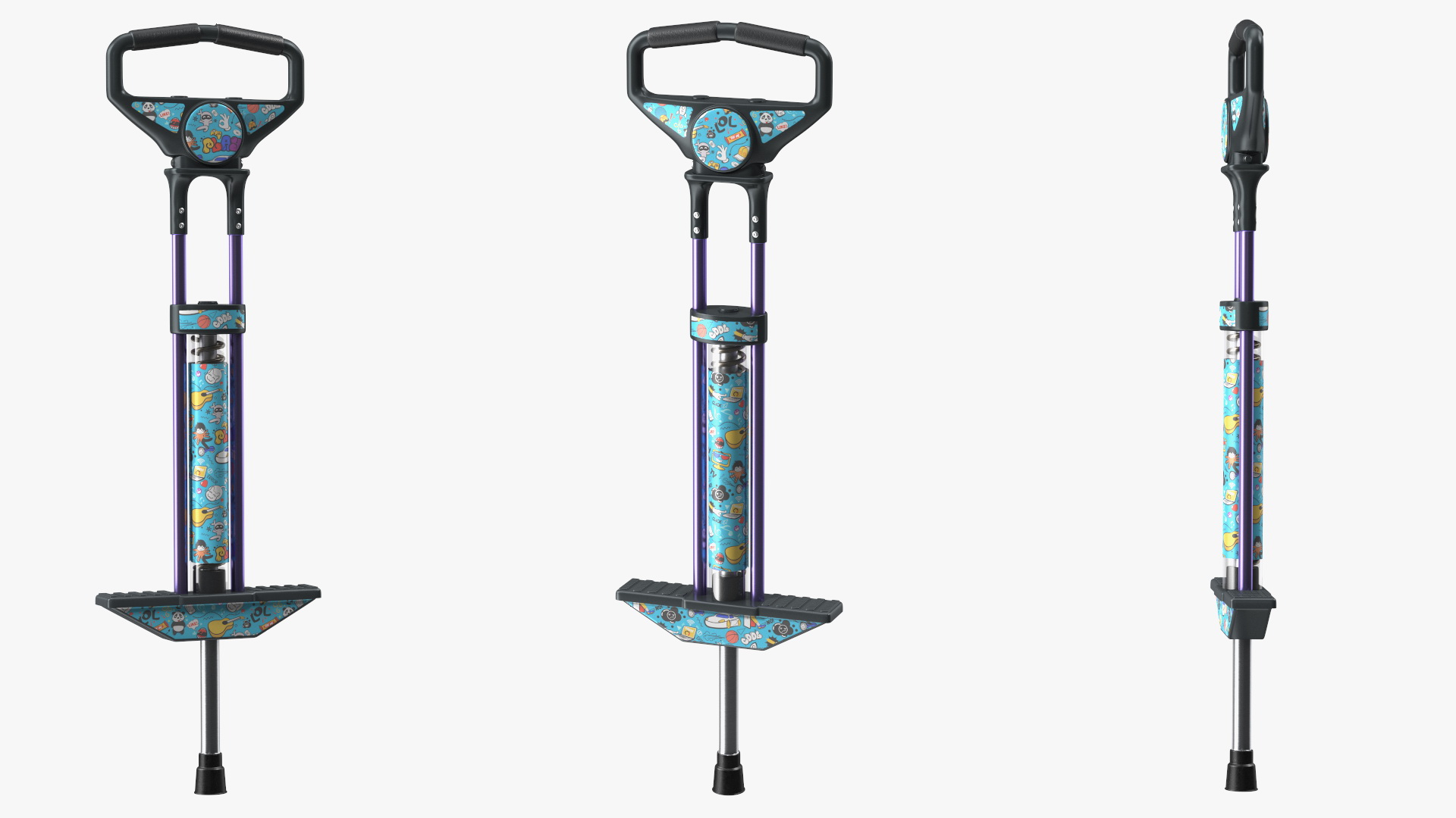 Pogo Stick Spring Powered for Kids 3D model