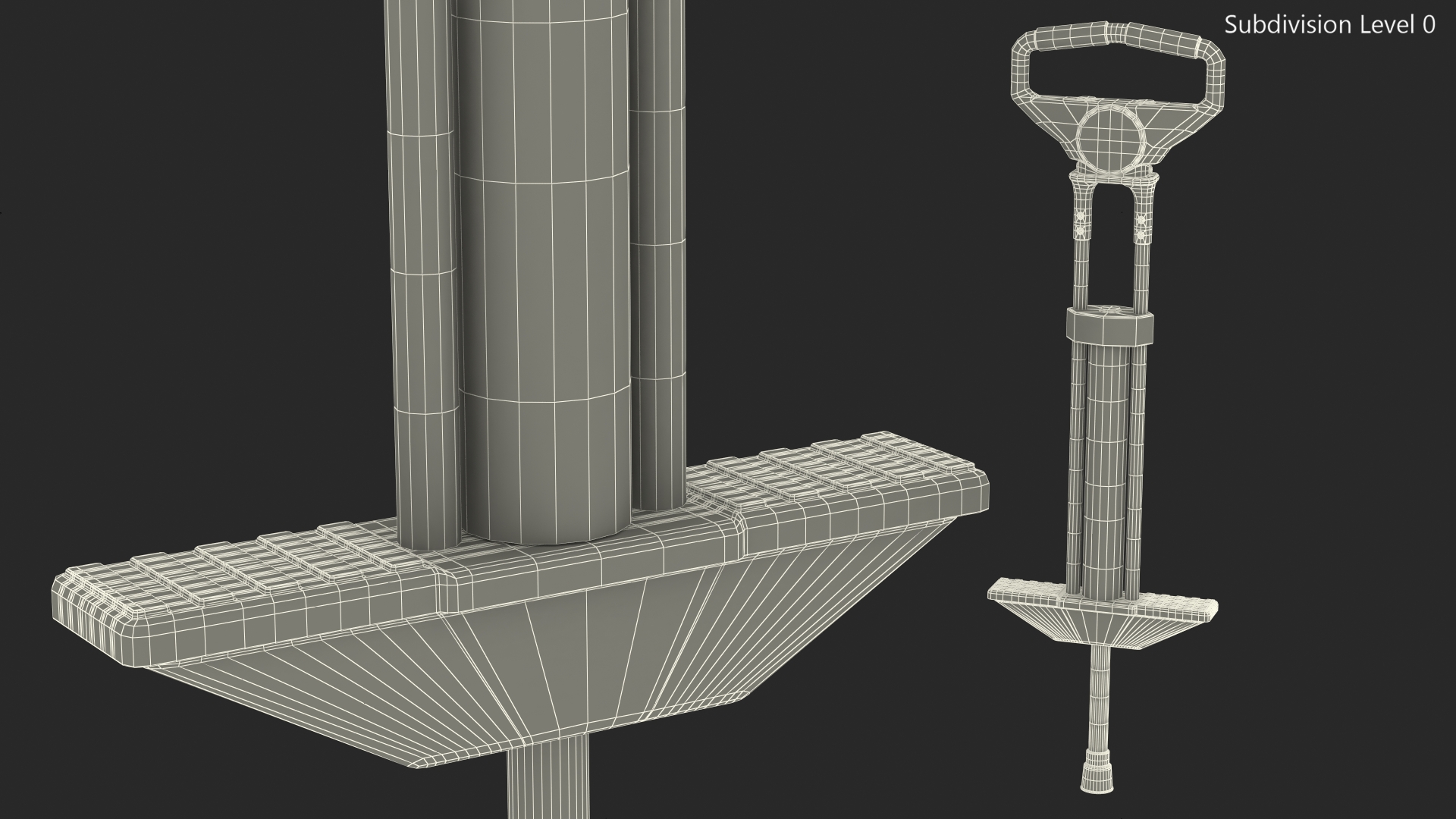 Pogo Stick Spring Powered for Kids 3D model