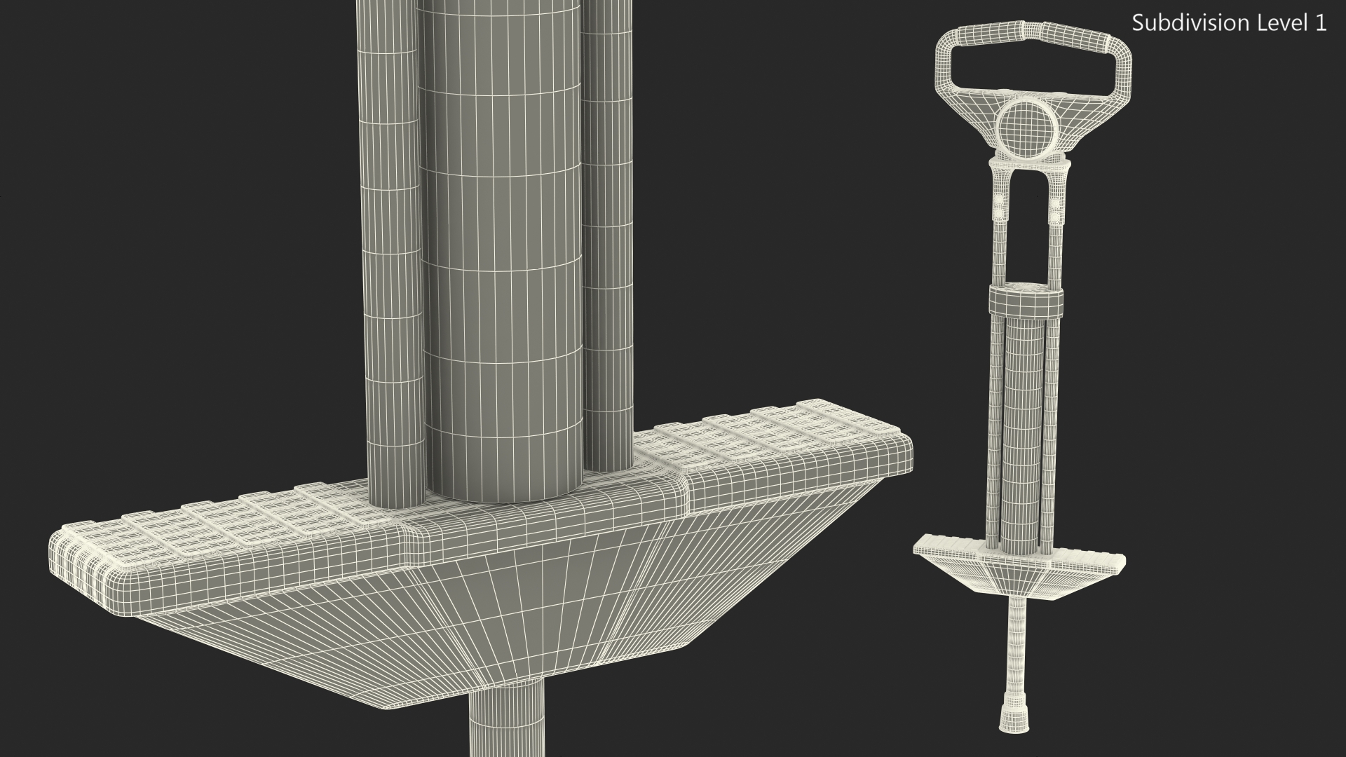 Pogo Stick Spring Powered for Kids 3D model