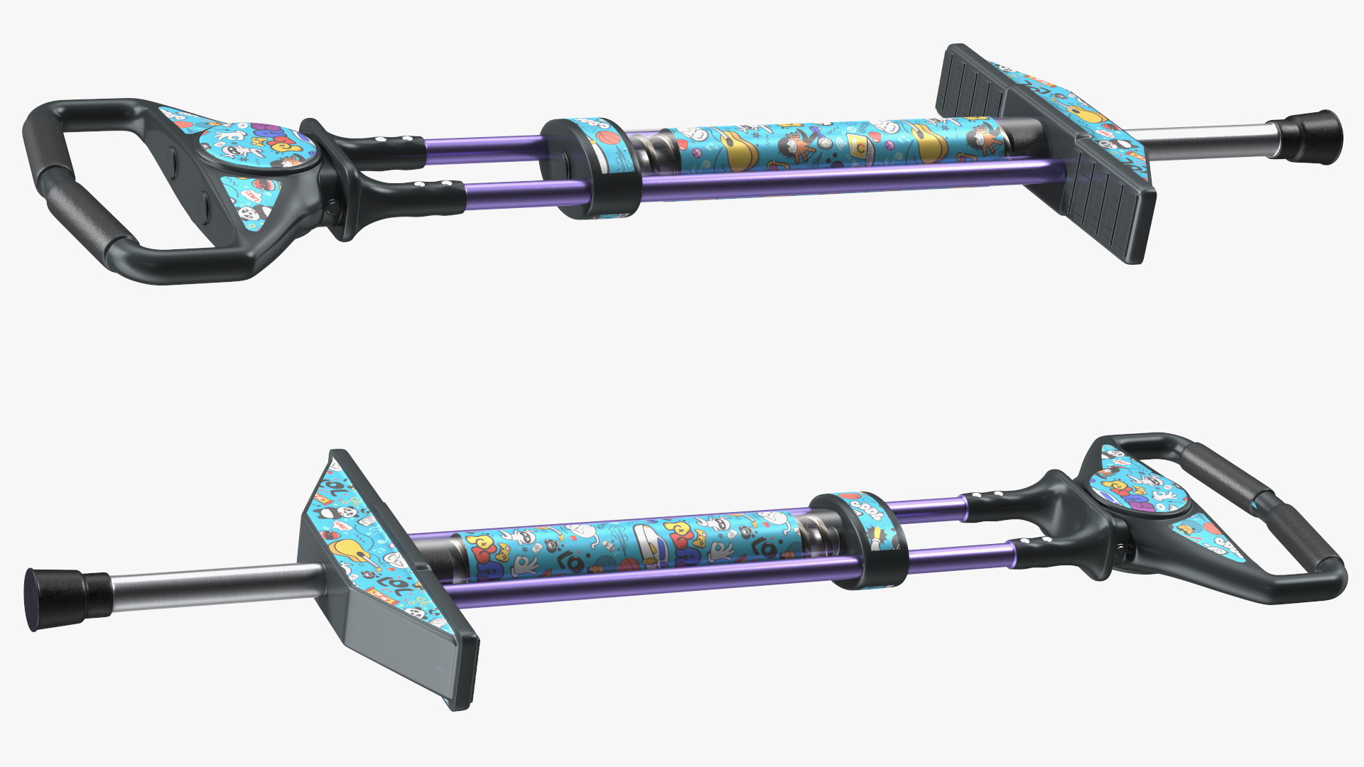 Pogo Stick Spring Powered for Kids 3D model