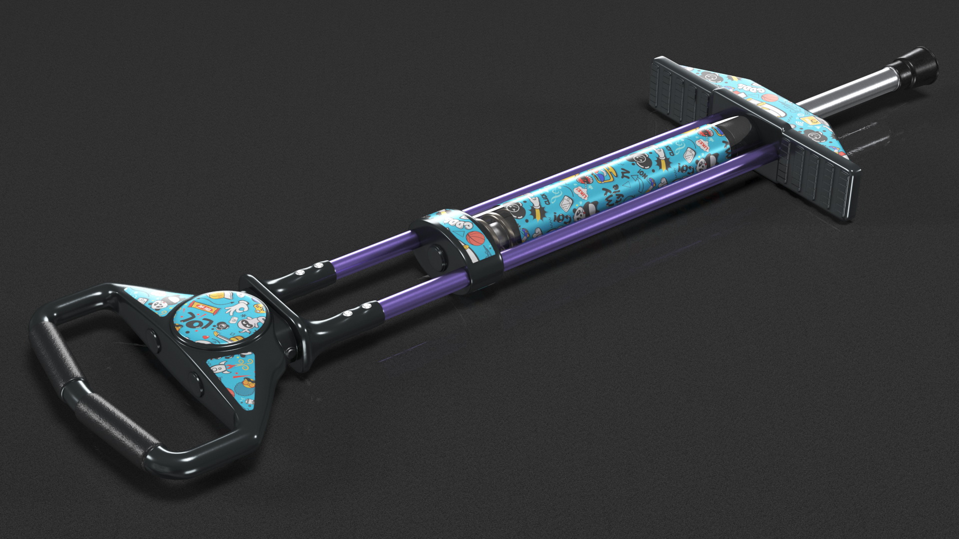 Pogo Stick Spring Powered for Kids 3D model