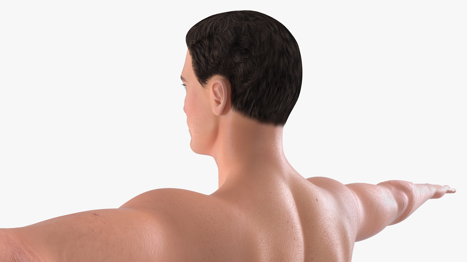 3D Fit Athletic Man T-Pose model